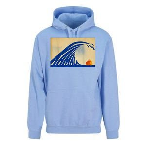 Blue Wave Kamala Funny Anti Trump Unisex Surf Hoodie