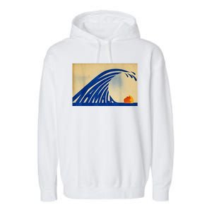 Blue Wave Kamala Funny Anti Trump Garment-Dyed Fleece Hoodie