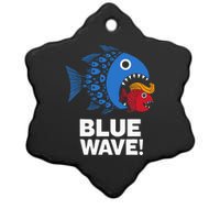 Blue Wave Kamala Big Fish Eat Little Fish Trump Hair Ceramic Star Ornament