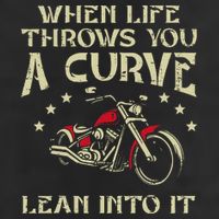 Biker When Life Throws You A Curve Motorcycle Cool Comfort Performance Bucket Hat