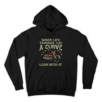 Biker When Life Throws You A Curve Motorcycle Hoodie