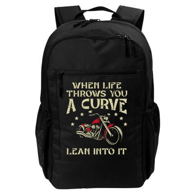 Biker When Life Throws You A Curve Motorcycle Backpack