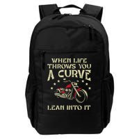 Biker When Life Throws You A Curve Motorcycle Backpack