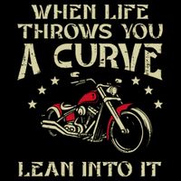 Biker When Life Throws You A Curve Motorcycle Backpack