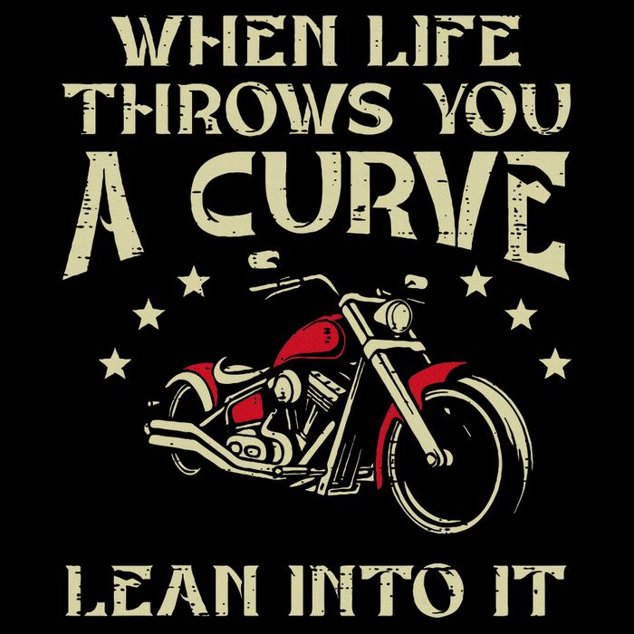 Biker When Life Throws You A Curve Motorcycle Backpack