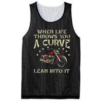 Biker When Life Throws You A Curve Motorcycle Mesh Reversible Basketball Jersey Tank