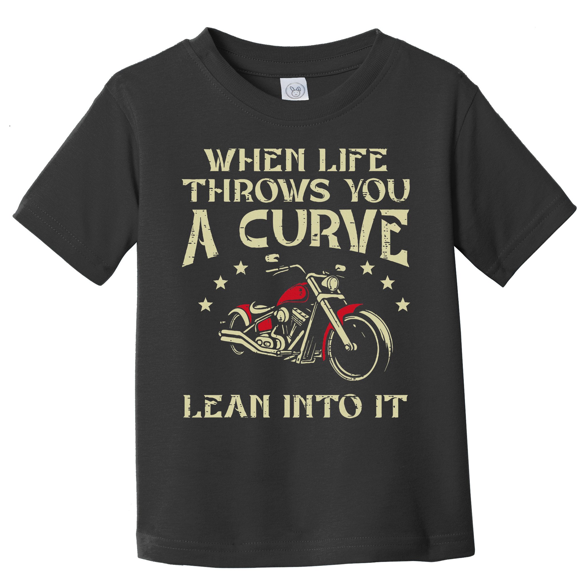 Biker When Life Throws You A Curve Motorcycle Toddler T-Shirt