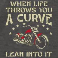 Biker When Life Throws You A Curve Motorcycle Vector Backpack