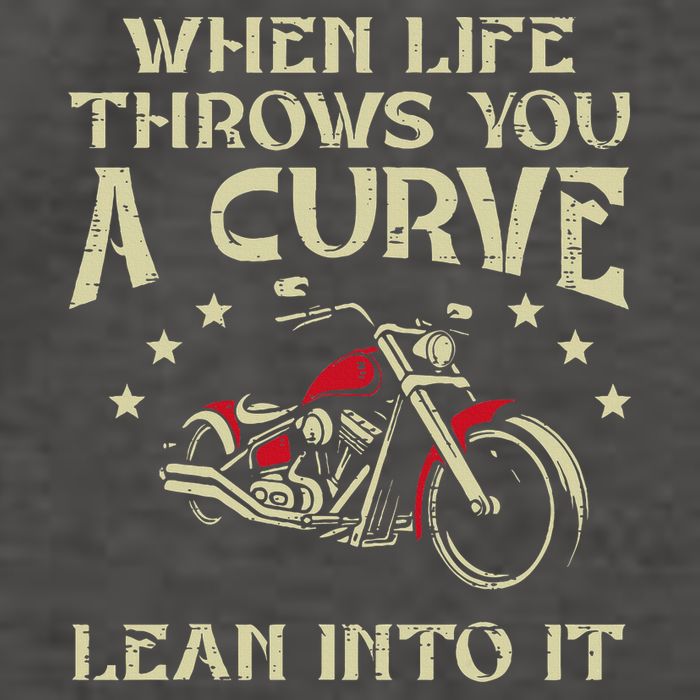 Biker When Life Throws You A Curve Motorcycle Vector Backpack