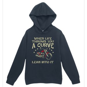 Biker When Life Throws You A Curve Motorcycle Urban Pullover Hoodie