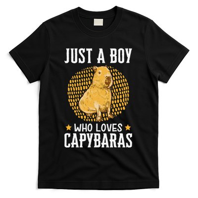 Boy who loves Capybaras South American Capybara  T-Shirt