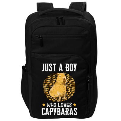 Boy who loves Capybaras South American Capybara  Impact Tech Backpack