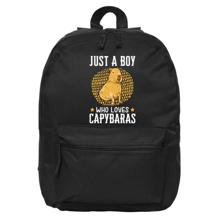 Boy who loves Capybaras South American Capybara  16 in Basic Backpack