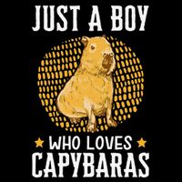 Boy who loves Capybaras South American Capybara  16 in Basic Backpack