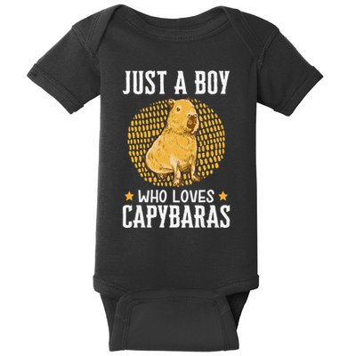 Boy who loves Capybaras South American Capybara  Baby Bodysuit