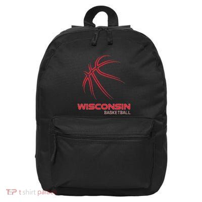 Basketball Wi Love The Badger State Souvenir Wisconsin Hoops 16 in Basic Backpack