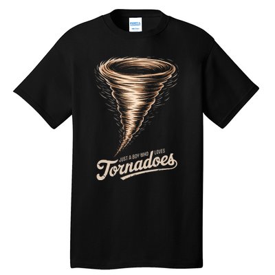 Boy Who Loves Tornadoes Weather Enthusiast Meteorology Storm Tall T-Shirt