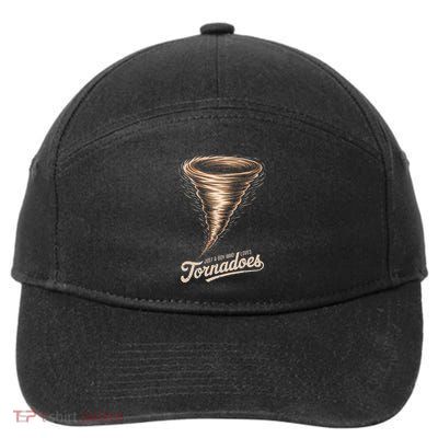 Boy Who Loves Tornadoes Weather Enthusiast Meteorology Storm 7-Panel Snapback Hat