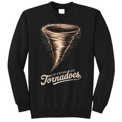 Boy Who Loves Tornadoes Weather Enthusiast Meteorology Storm Tall Sweatshirt