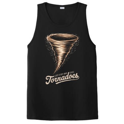 Boy Who Loves Tornadoes Weather Enthusiast Meteorology Storm PosiCharge Competitor Tank