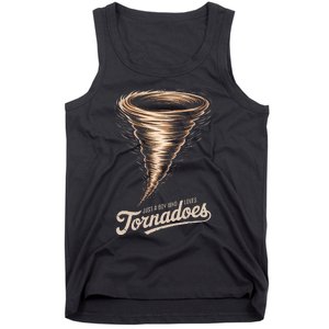 Boy Who Loves Tornadoes Weather Enthusiast Meteorology Storm Tank Top