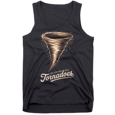 Boy Who Loves Tornadoes Weather Enthusiast Meteorology Storm Tank Top