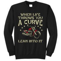 Biker When Life Throws You A Curve Motorcycle Sweatshirt