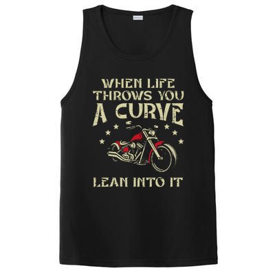 Biker When Life Throws You A Curve Motorcycle PosiCharge Competitor Tank