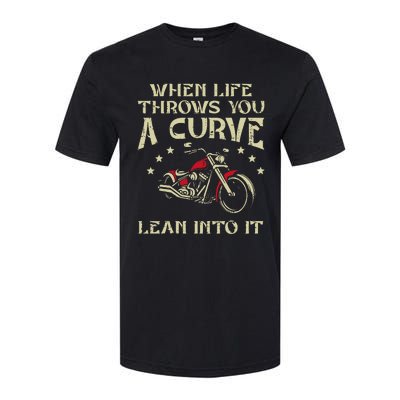 Biker When Life Throws You A Curve Motorcycle Softstyle CVC T-Shirt