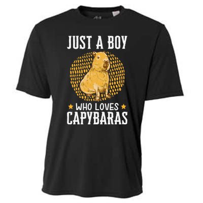 Boy who loves Capybaras South American Capybara  Cooling Performance Crew T-Shirt