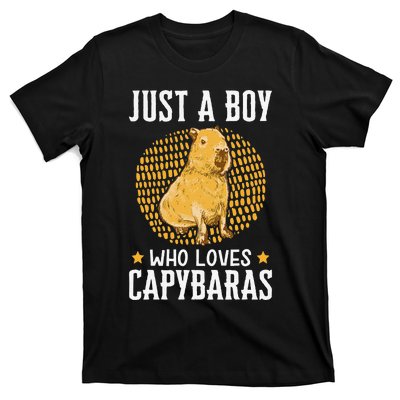 Boy who loves Capybaras South American Capybara  T-Shirt