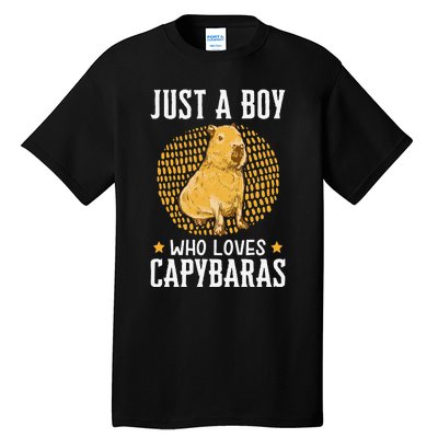 Boy who loves Capybaras South American Capybara  Tall T-Shirt