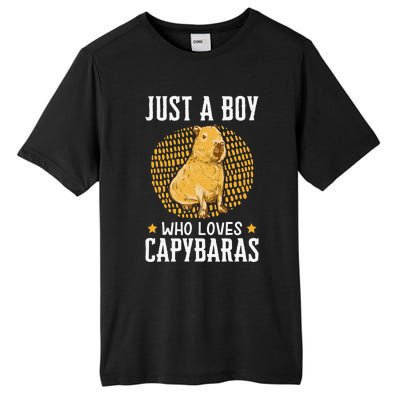 Boy who loves Capybaras South American Capybara  Tall Fusion ChromaSoft Performance T-Shirt