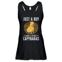 Boy who loves Capybaras South American Capybara  Ladies Essential Flowy Tank