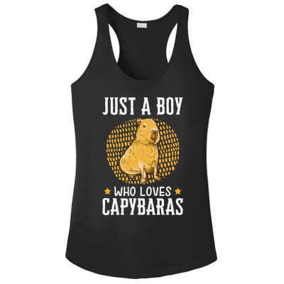 Boy who loves Capybaras South American Capybara  Ladies PosiCharge Competitor Racerback Tank