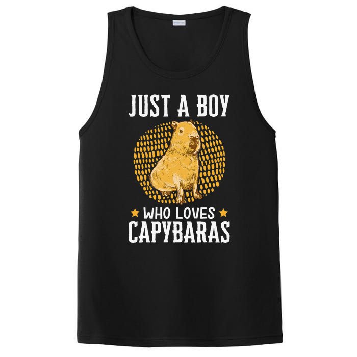 Boy who loves Capybaras South American Capybara  PosiCharge Competitor Tank