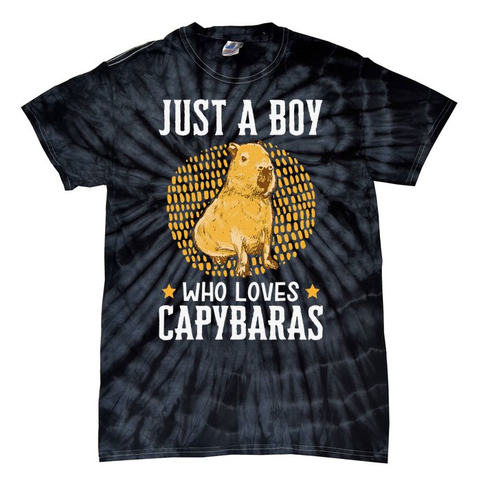 Boy who loves Capybaras South American Capybara  Tie-Dye T-Shirt