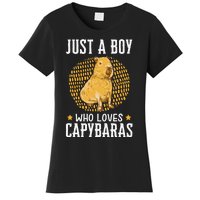 Boy who loves Capybaras South American Capybara  Women's T-Shirt