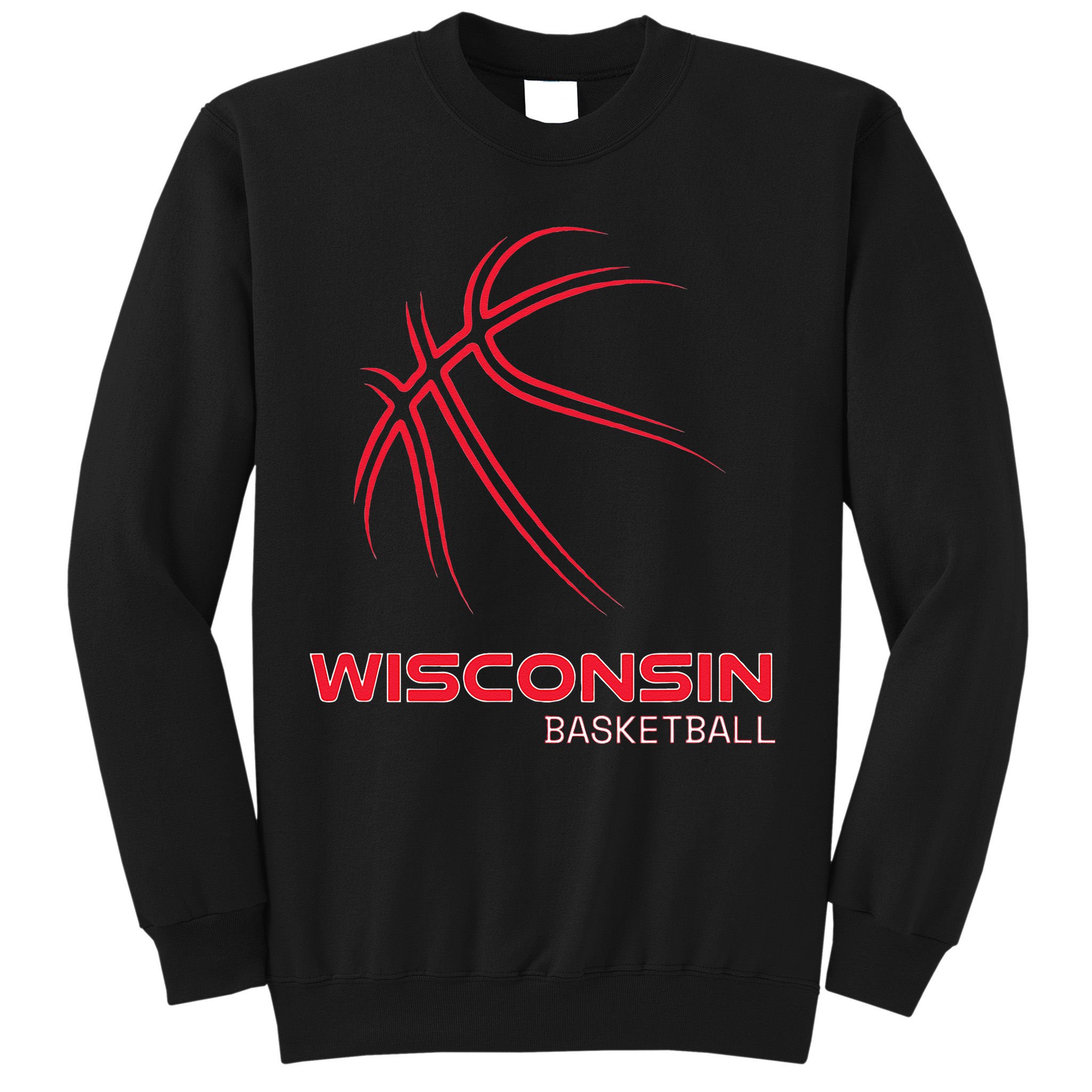 Basketball WI Love The Badger State Souvenir Wisconsin Hoops Sweatshirt