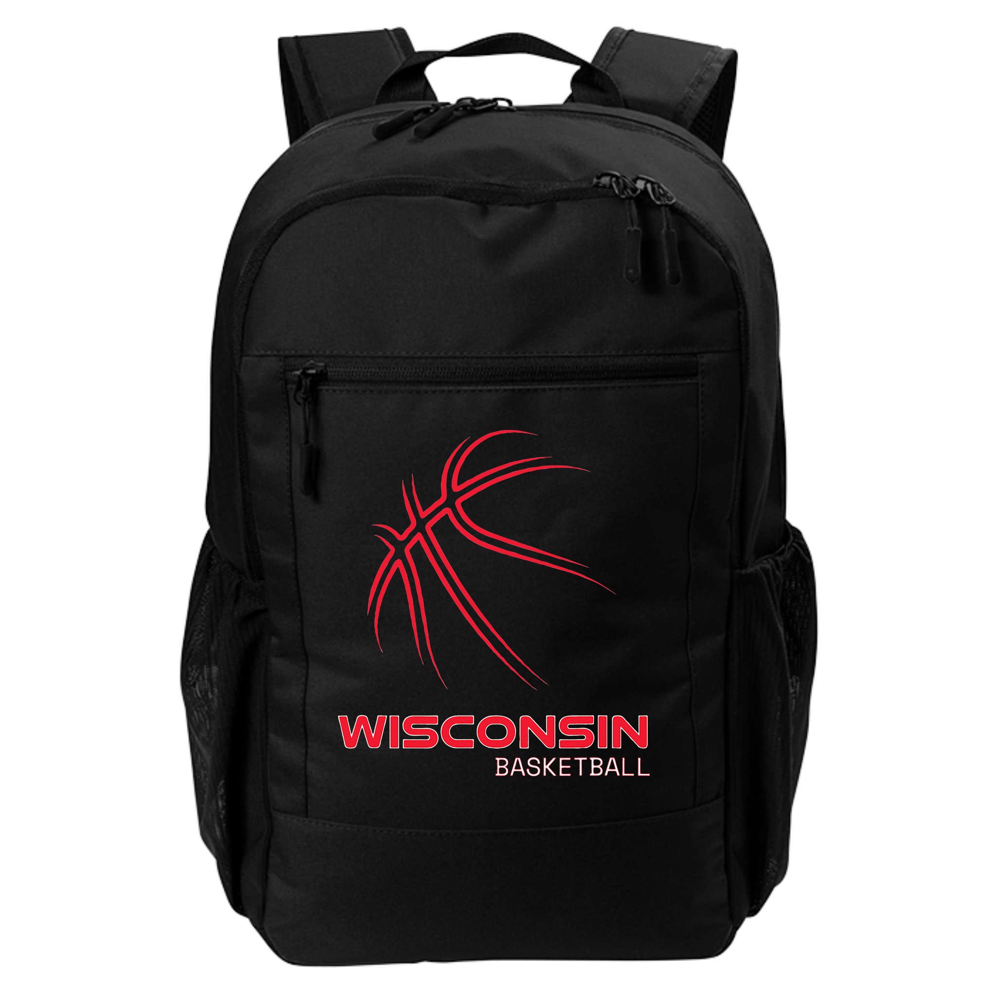 Basketball WI Love The Badger State Souvenir Wisconsin Hoops Backpack