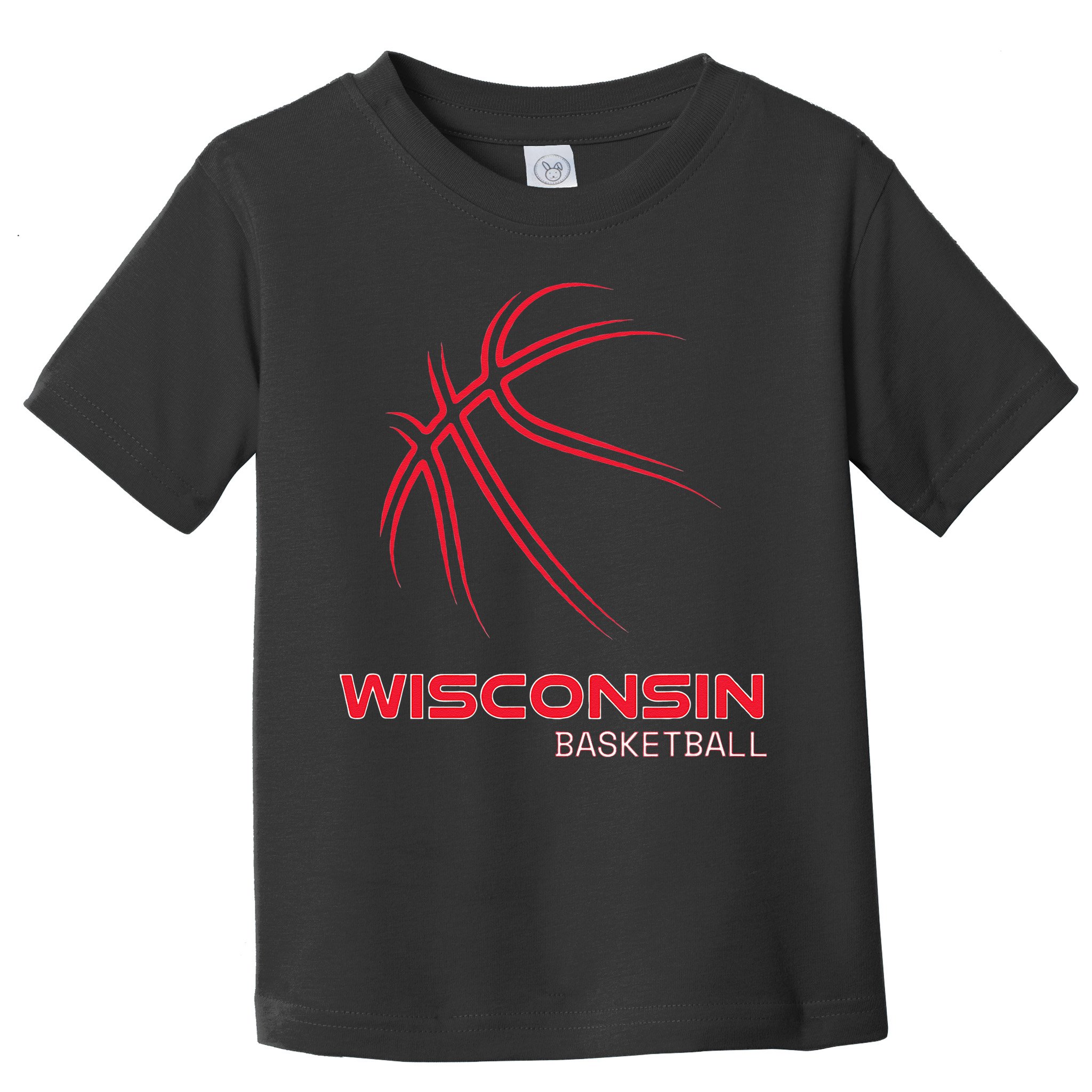 Basketball WI Love The Badger State Souvenir Wisconsin Hoops Toddler T-Shirt