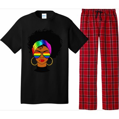 Black Woman LGBT Pride Afro Retro Mother's Day Pajama Set