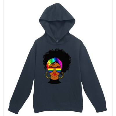 Black Woman LGBT Pride Afro Retro Mother's Day Urban Pullover Hoodie