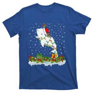 Beluga Whale Lover Xmas Lights Santa Beluga Whale Christmas Gift T-Shirt