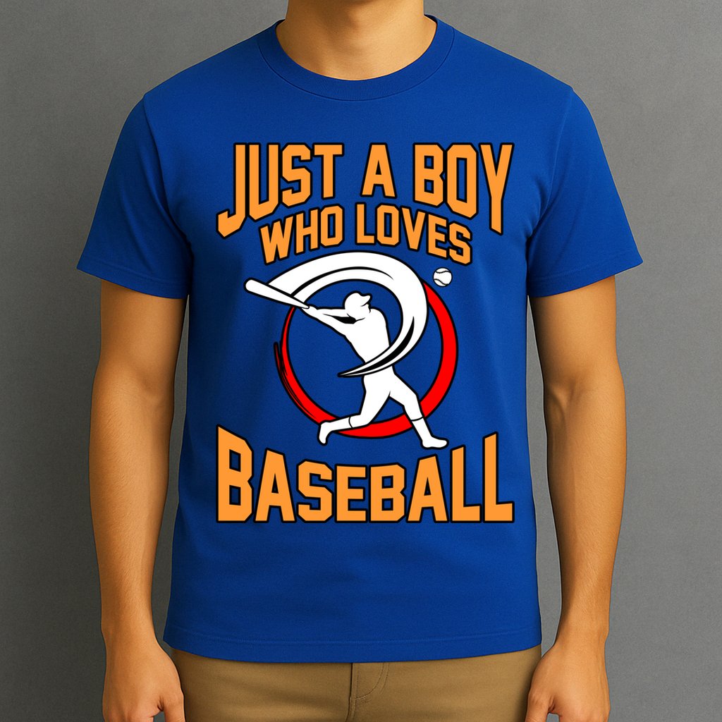 Boy Who Loves Baseball Sports Player Lover Coach Graphic Gift T-Shirt