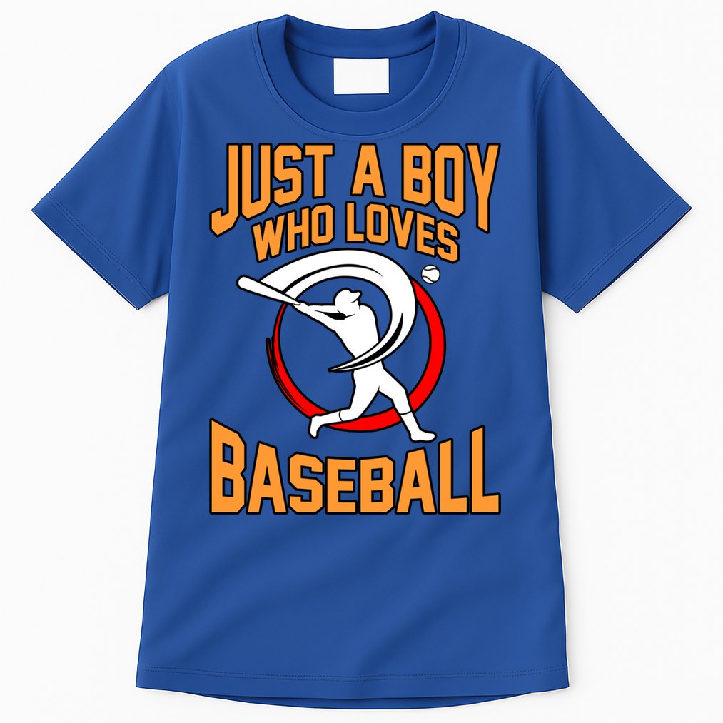 Boy Who Loves Baseball Sports Player Lover Coach Graphic Gift Tall T-Shirt