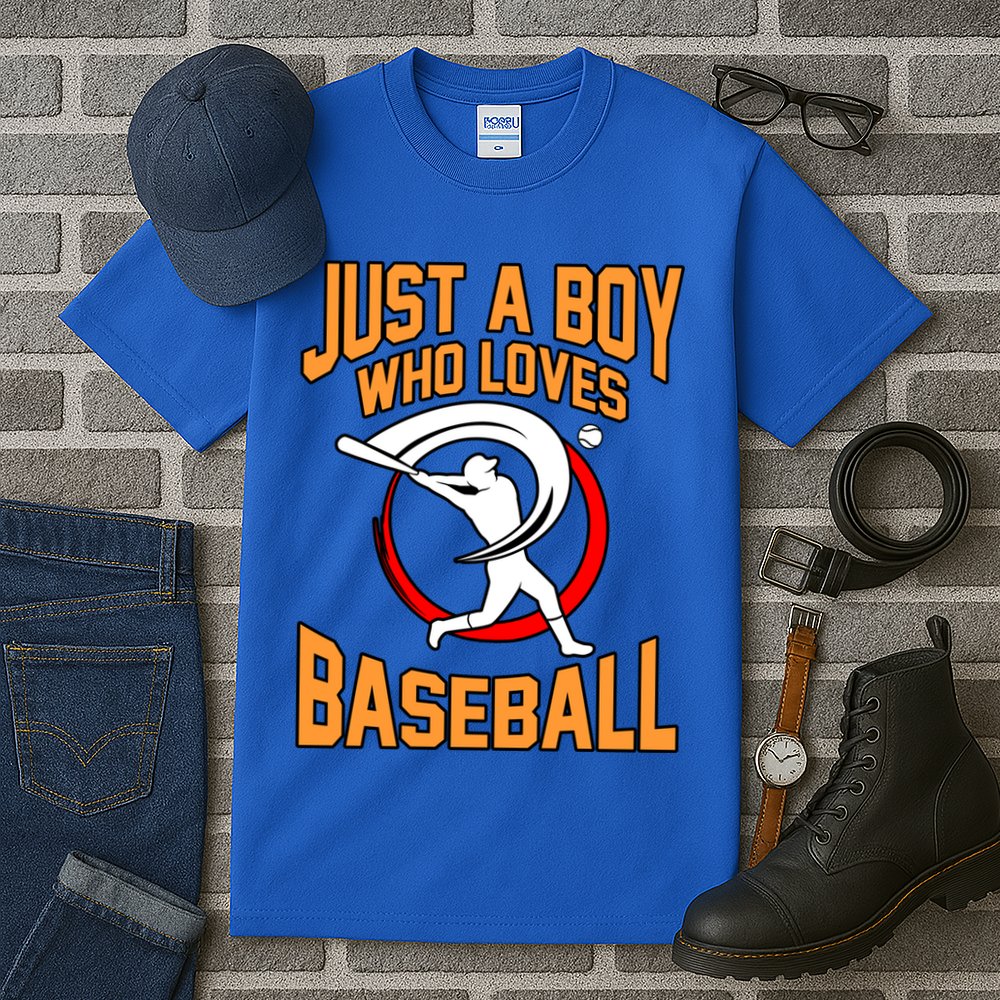 Boy Who Loves Baseball Sports Player Lover Coach Graphic Gift Tall T-Shirt