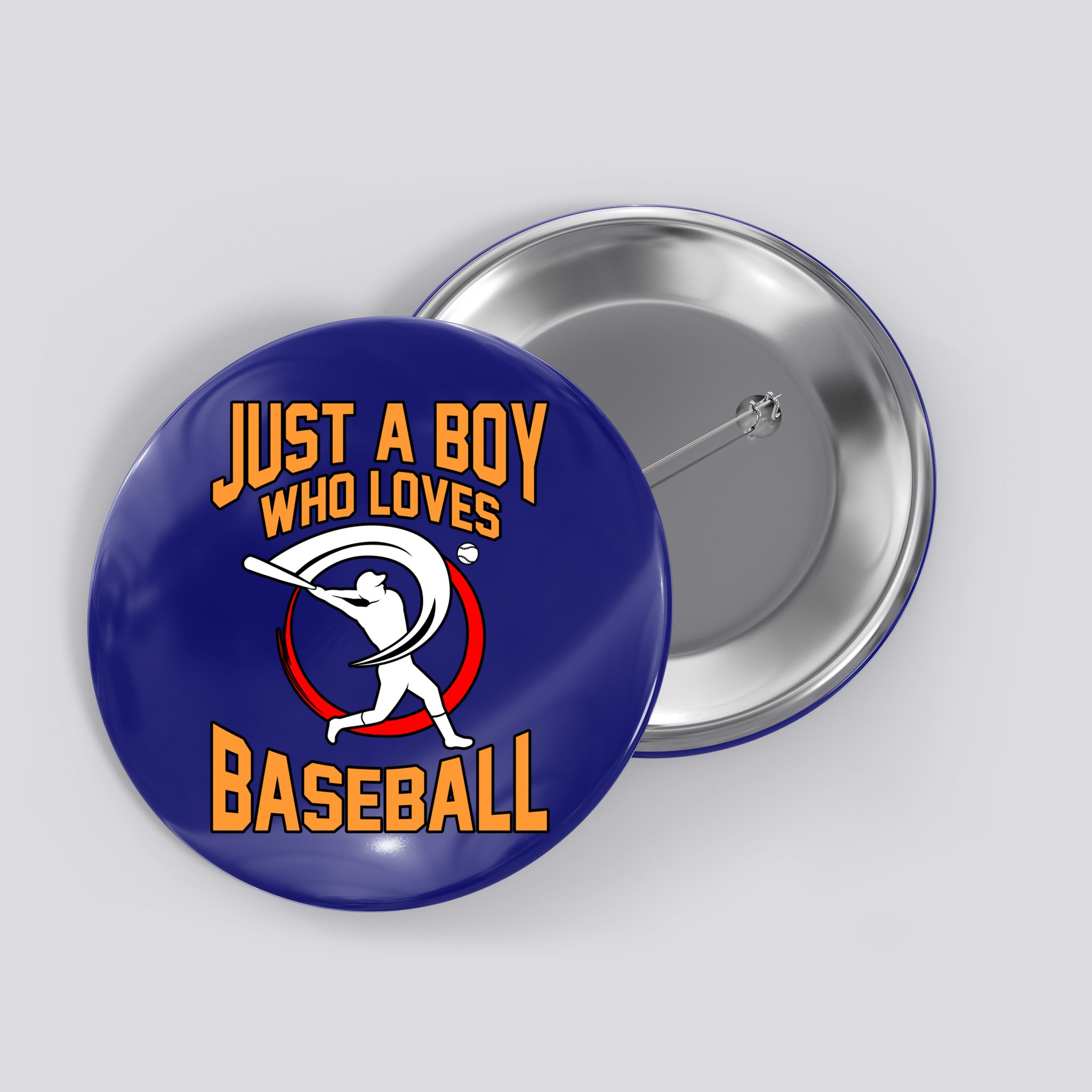 Boy Who Loves Baseball Sports Player Lover Coach Graphic Gift Button