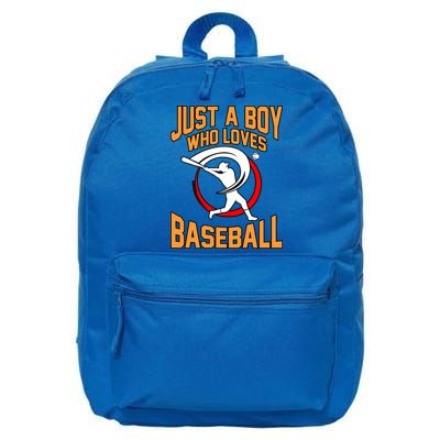 Boy Who Loves Baseball Sports Player Lover Coach Graphic Gift 16 in Basic Backpack
