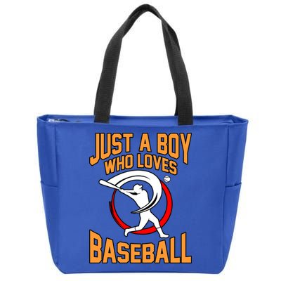 Boy Who Loves Baseball Sports Player Lover Coach Graphic Gift Zip Tote Bag